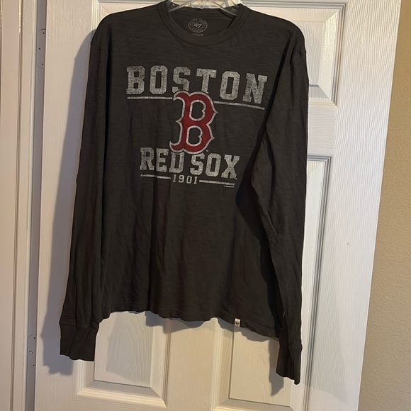‘47 Boston Red Socks men's gray long sleeve graphic t-shirt size medium - Picture 1 of 8